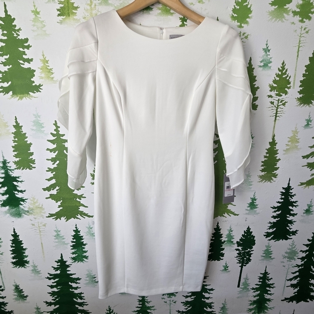 Marc New York Womens 3/4 Sleeve Sheath Dress